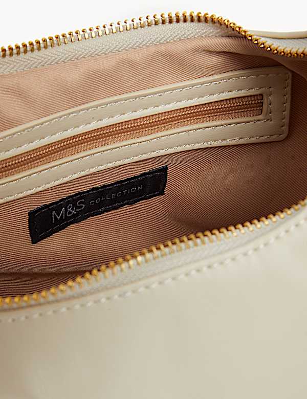 Faux Leather Underarm Shoulder Bag