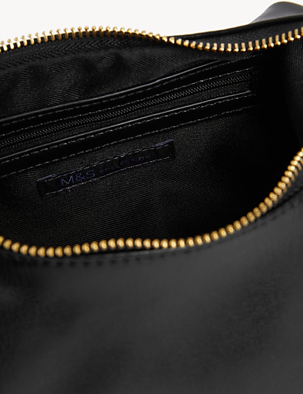 Faux Leather Underarm Shoulder Bag