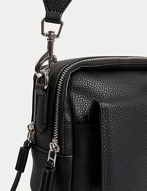 Faux Leather Cross Body Camera Bag