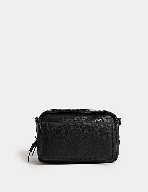 Faux Leather Cross Body Camera Bag