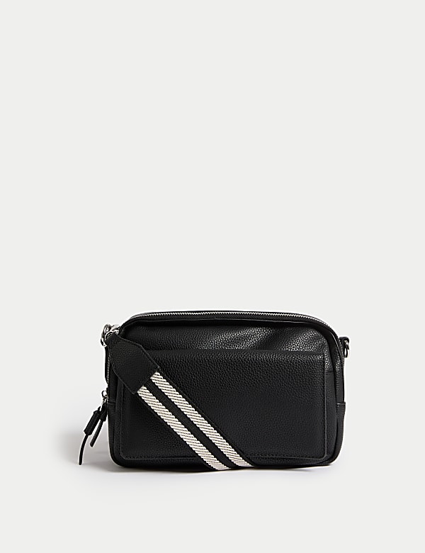 Faux Leather Cross Body Camera Bag - KR