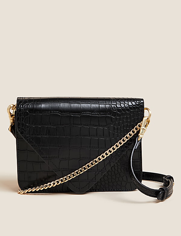 Faux Leather Cross Body Shoulder Bag