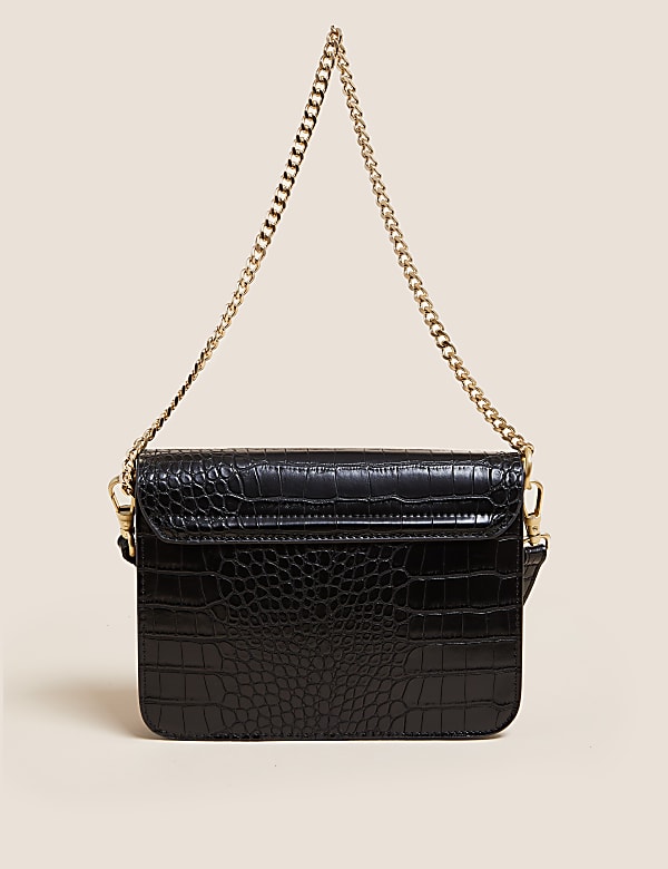 Faux Leather Cross Body Shoulder Bag