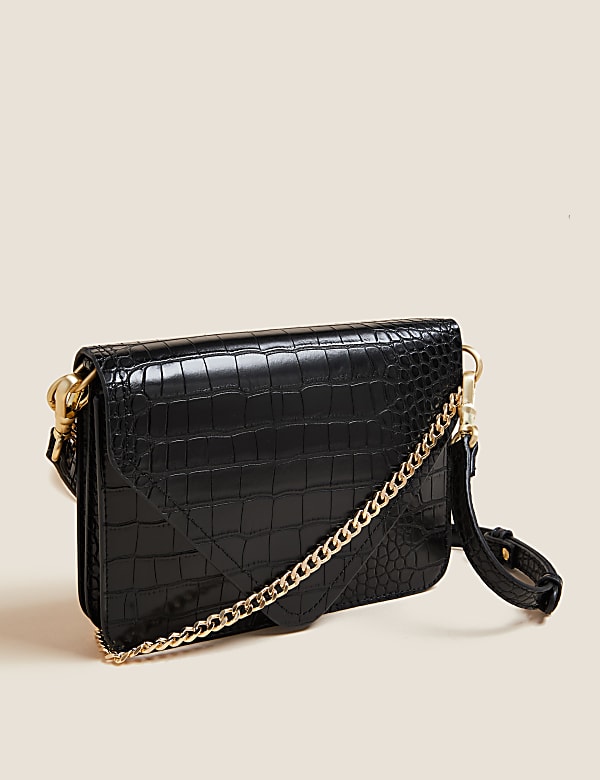 Faux Leather Cross Body Shoulder Bag
