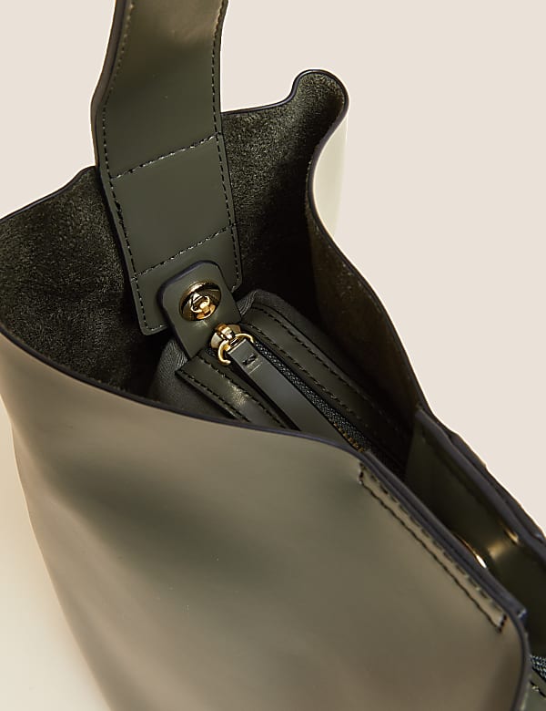 Faux Leather Shoulder Bag