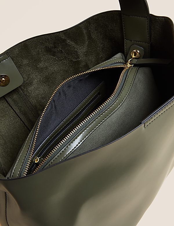 Faux Leather Shoulder Bag