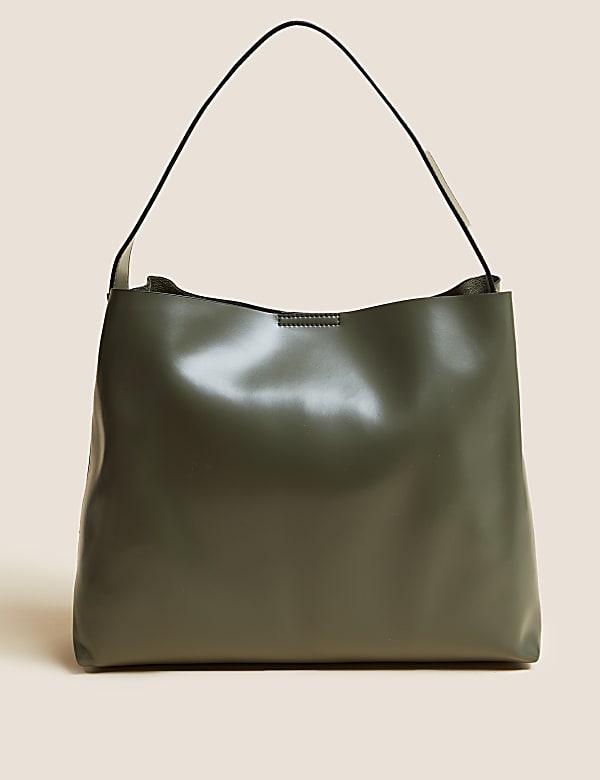 Faux Leather Shoulder Bag