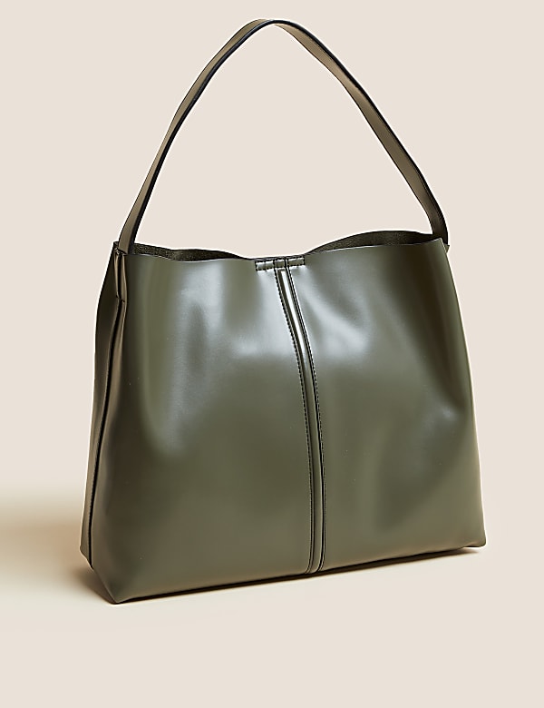 Faux Leather Shoulder Bag