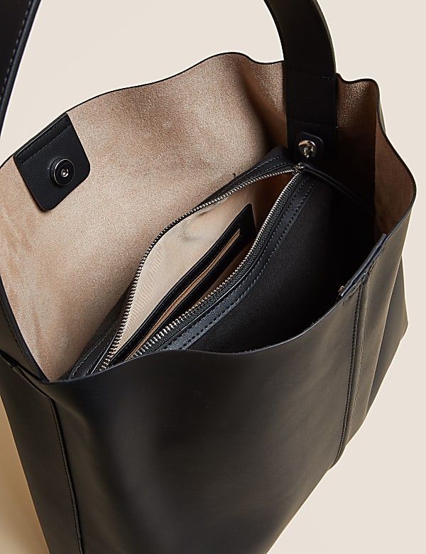 Faux Leather Shoulder Bag