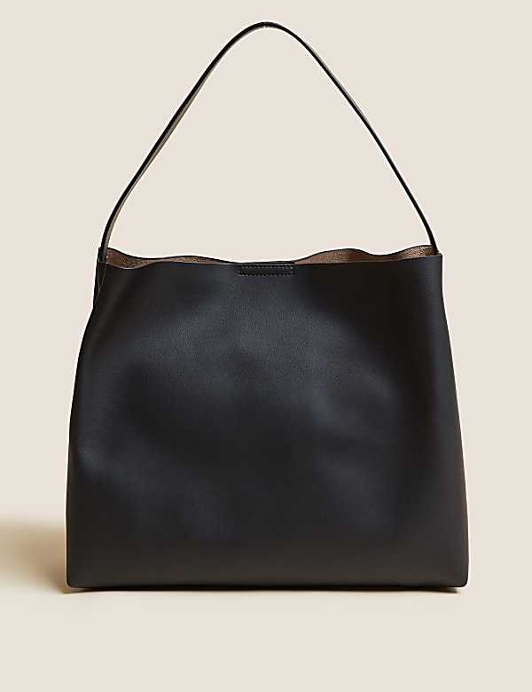Faux Leather Shoulder Bag