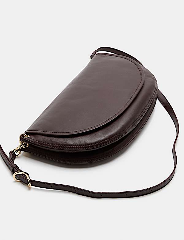Leather 3 Part Construction Shoulder Bag - AU