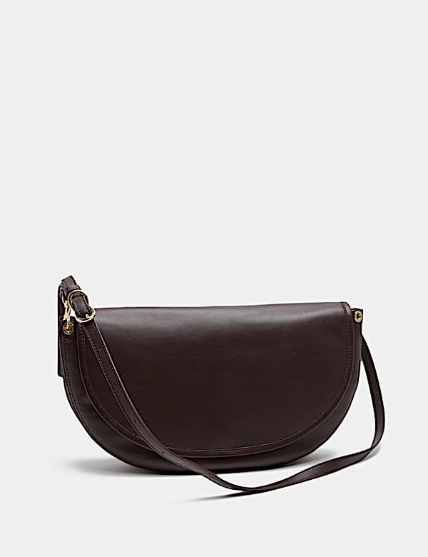 Leather 3 Part Construction Shoulder Bag - AU