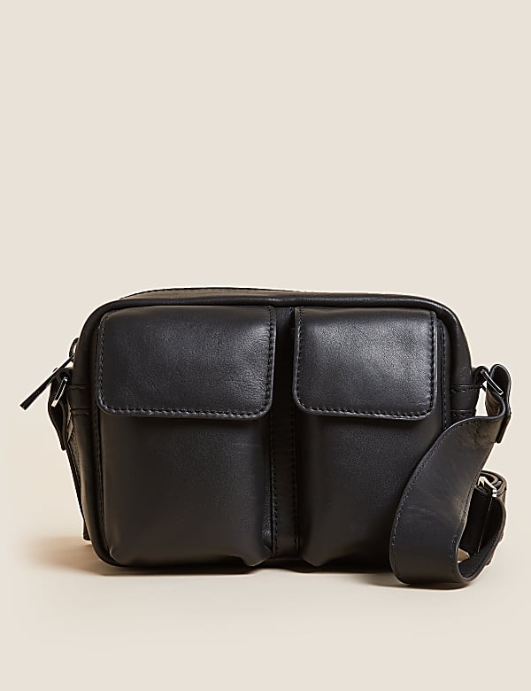 Leather Multi Pocket Cross Body Bag