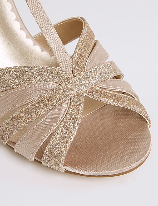 Stiletto Heel Glitter Sandals
