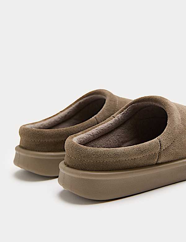 Suede Mule Slippers - CH