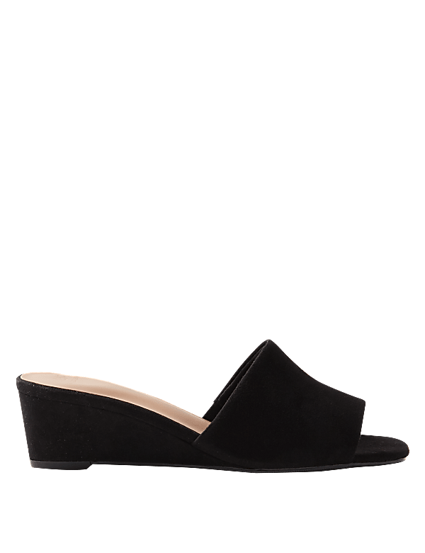 Wedge Heel Mule Sandals