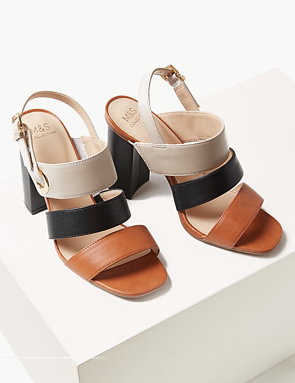 Block Heel Slingback Sandals