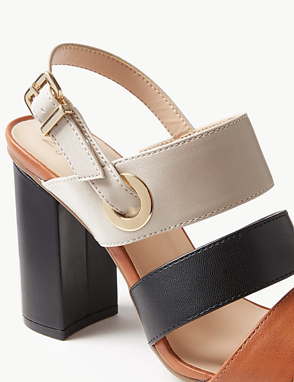 Block Heel Slingback Sandals