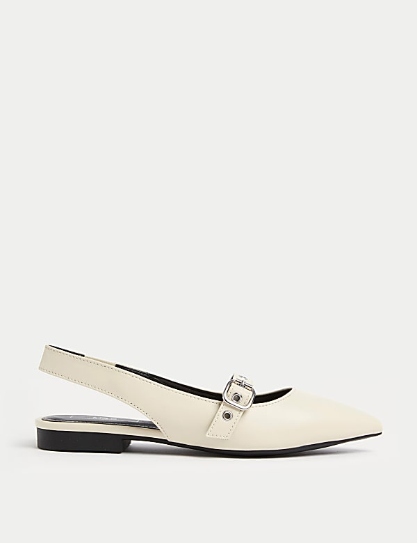 Buy Buckle Flat Pointed Slingback Shoes at Marks Spencer