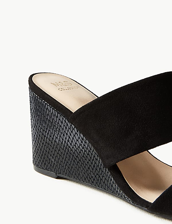 Two Band Wedge Sandals