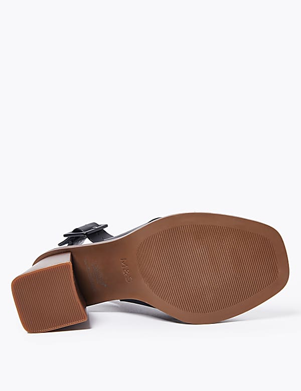 Block Heel Open Toe Slingback Sandals