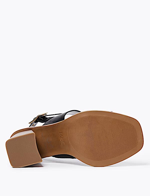 Open Toe Block Heel Sandals