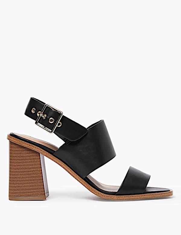 Open Toe Block Heel Sandals
