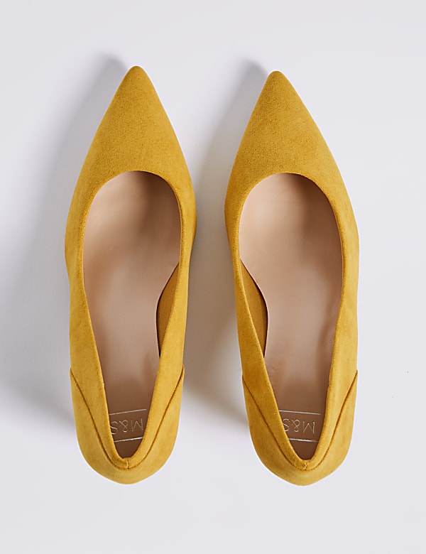 Kitten Heel Pointed Toe Court Shoes