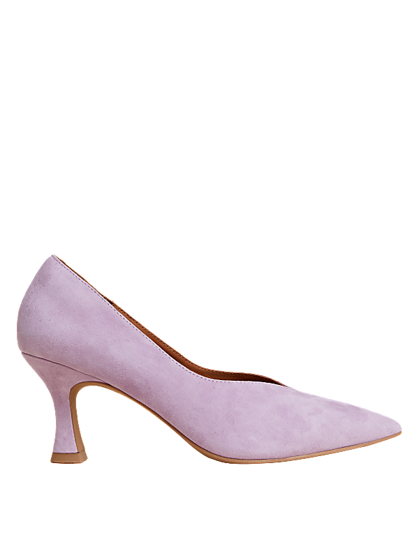 Suede Stiletto Heel Pointed Court shoes