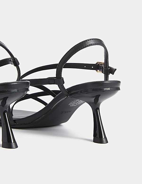 Strappy Stiletto Heel Sandals - CY