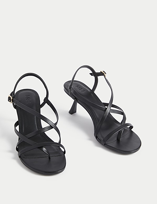 Strappy Stiletto Heel Sandals - CY