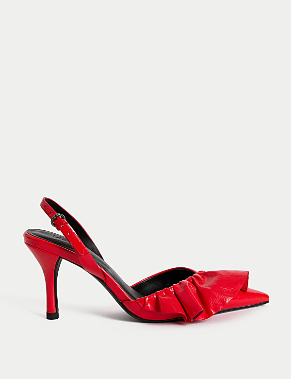 Buckle Stiletto Heel Court Shoes RED Shoes M S GR