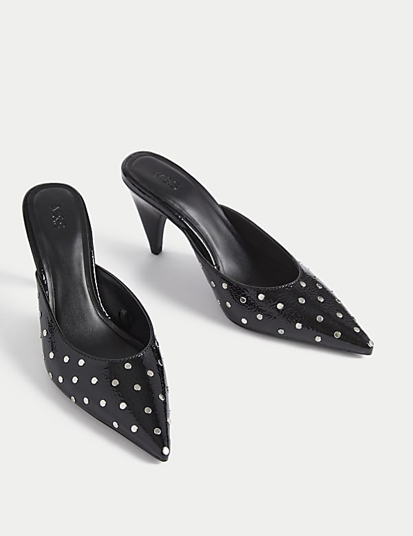 Sparkle Stiletto Heel Mules - BN