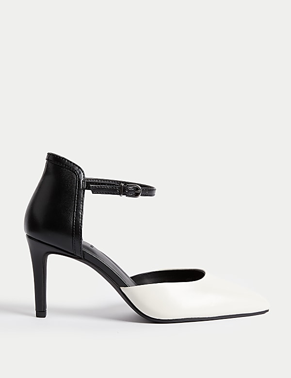 Wide Fit Ankle Strap Court Shoes - EE