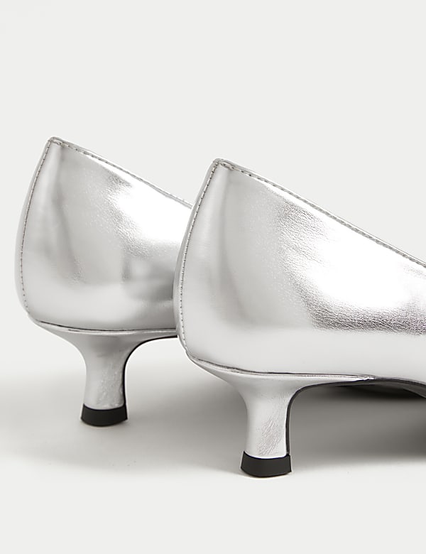 Escarpins &agrave; talons bobine et bout pointu - BE