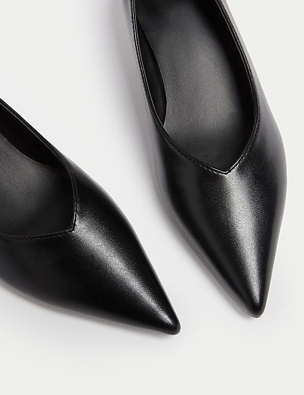 Kitten Heel Pointed Court Shoes - AU