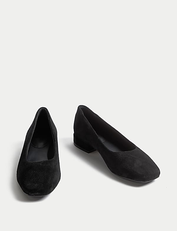 Leather Block Heel Pumps - DK