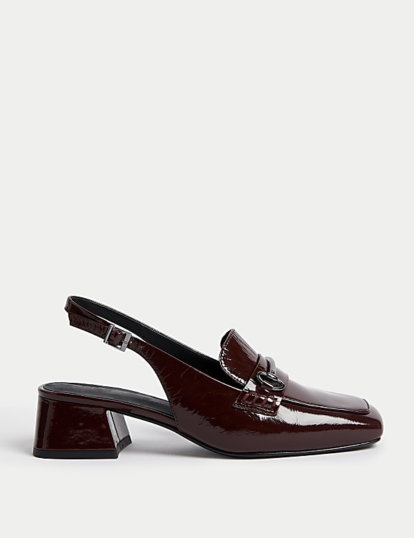 Maroon block heel shoes sales