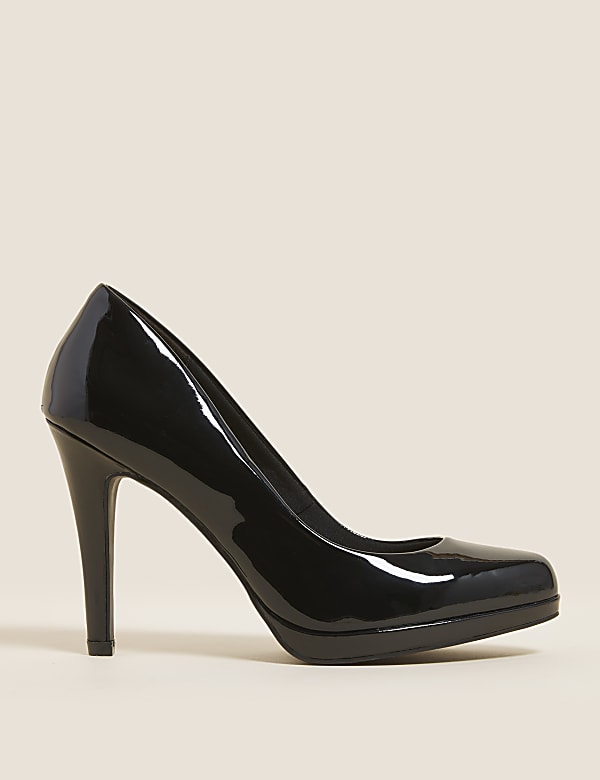 Patent Stiletto Heel Court Shoes CARAMEL Shoes M S CH