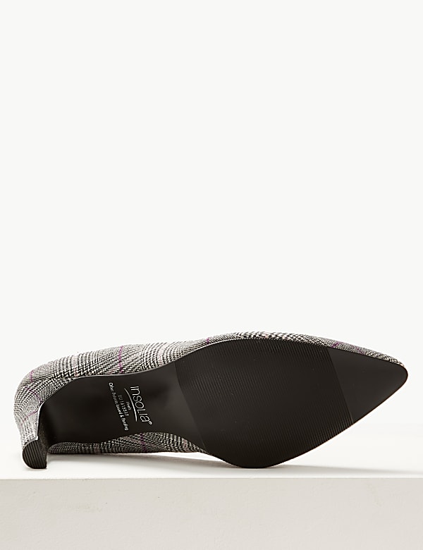 Stiletto Heel Checked Pointed Court Shoes