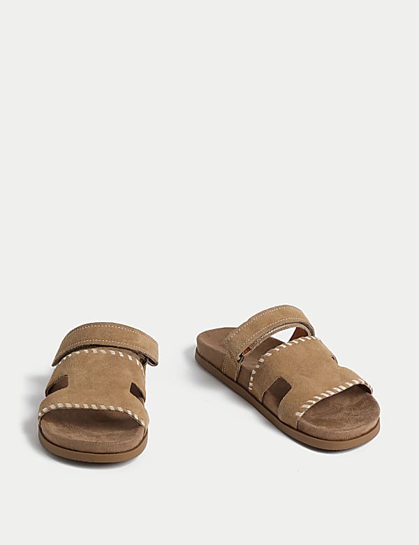 Suede Footbed Sandals TAN Sandals M S HU