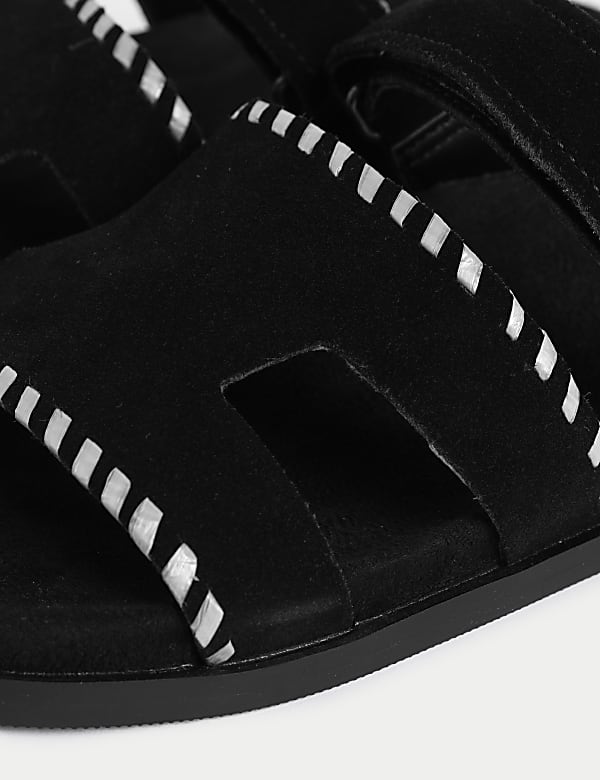 Suede Footbed Sandals - FR