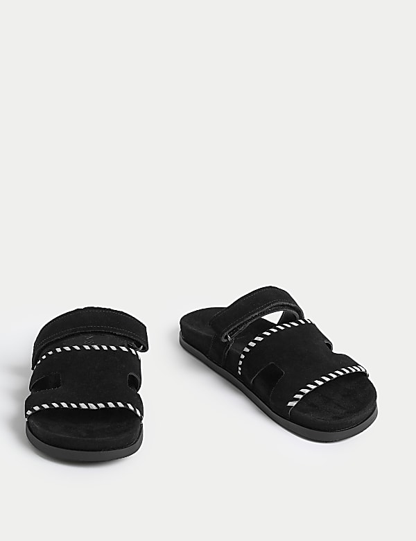 Suede Footbed Sandals - FR