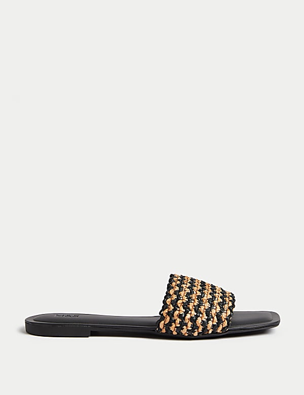 Striped Flat Mules - PT