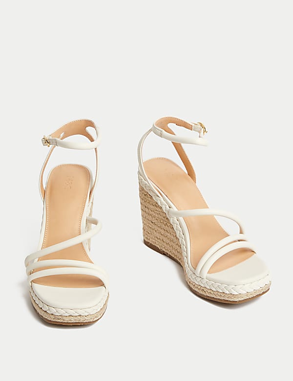 Buckle Strappy Wedge Espadrilles - IT