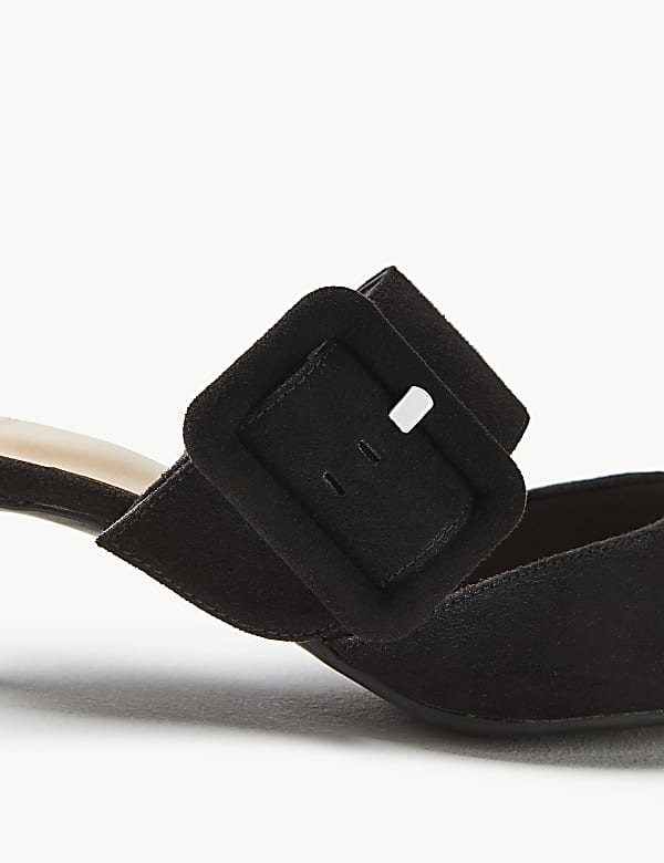 Extra Wide Fit Kitten Heel Mule Shoes