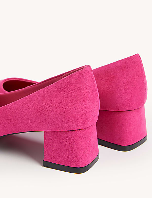 Wide Fit Block Heel Square Toe Shoes