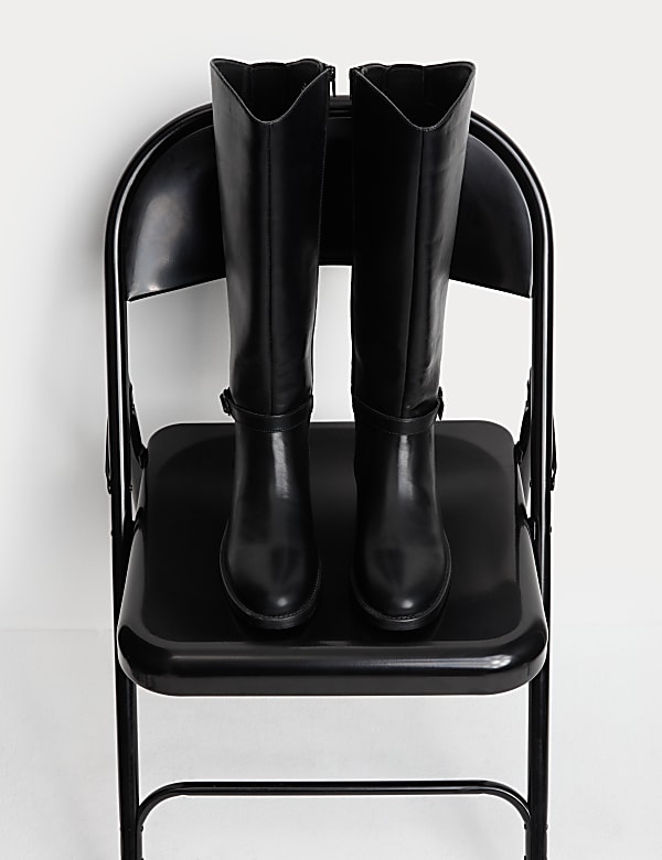 Marks Spencer Riding Knee High Boots Black 6