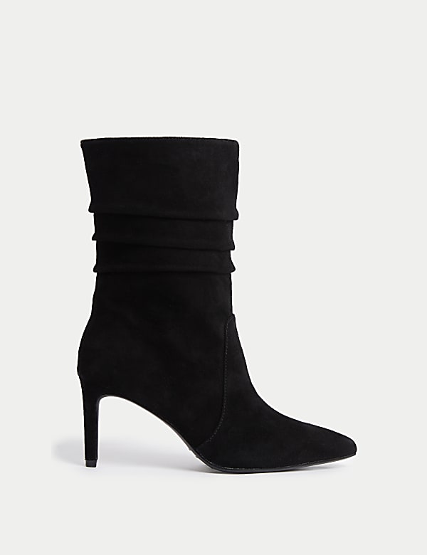 Black suede stiletto top