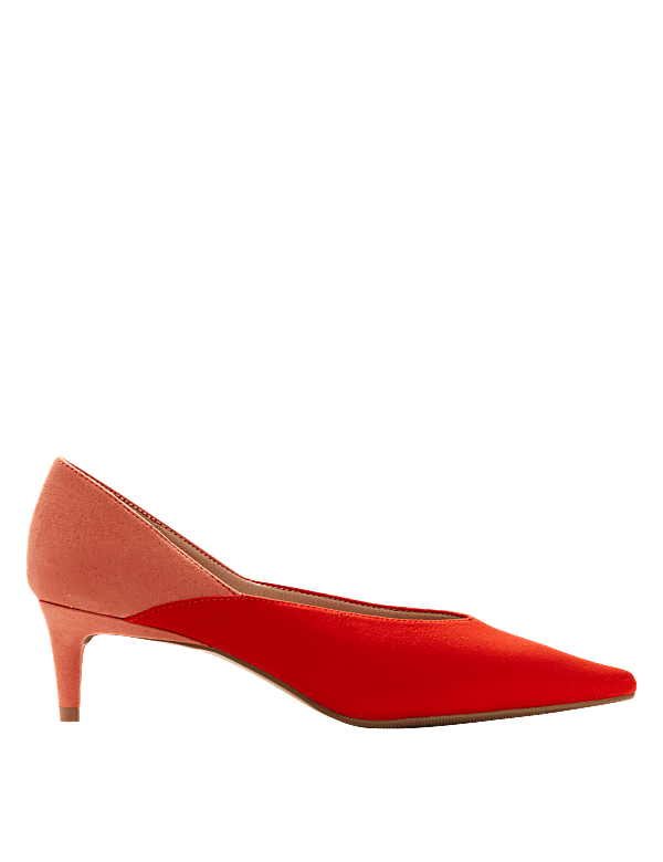 Kitten Heel Pointed Court Shoes